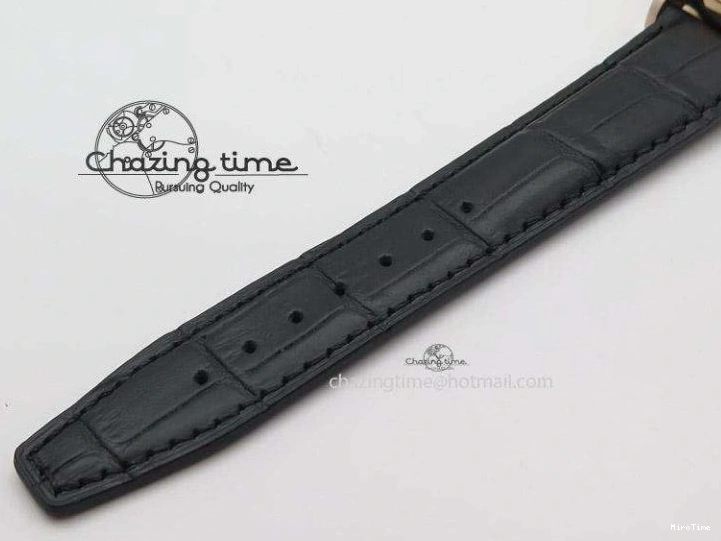 MIROTIME 0125 Portofino Chrono RG Black Dial on Black Leather Strap A HighPerformance 7389